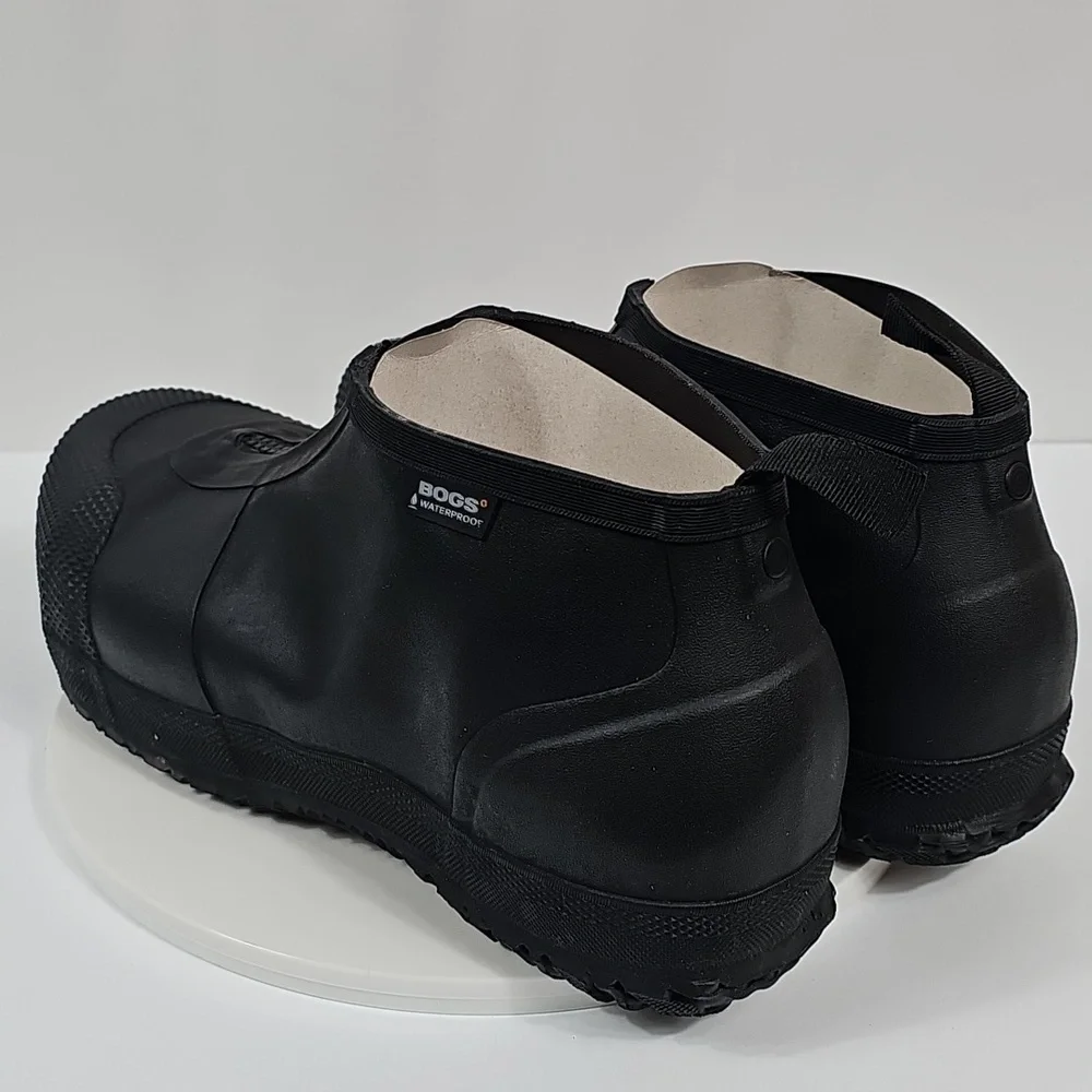 NIB Bogs Overshoe Zip Comp Toe Rain Boots Unisex 11 Black Waterproof Work Shoe
